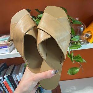 Everlane “The Day Crossover Sandal” in Taupe - size 8